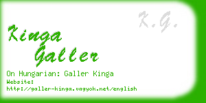 kinga galler business card